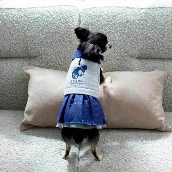 Disney Cinderella "Dreams Come True" Dog & Cat Sweatshirt Dress - Size Medium - Picture 10 of 11